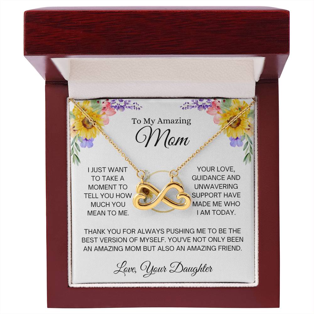 To My Amazing Mom - Mom Gift from Daughter - You're an amazing mom - Endless Love Necklace