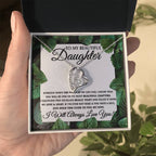 To My Daughter Necklace – Graduation Birthday Gift Idea for Daughter – Forever Love Necklace