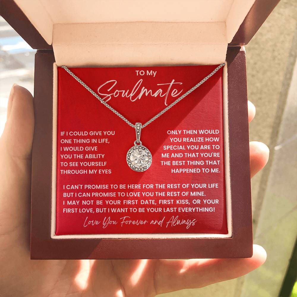To My Soulmate Necklace - Soulmate Gift for Her for Valentine’s Day & Every Day Love - Eternal Hope Necklace