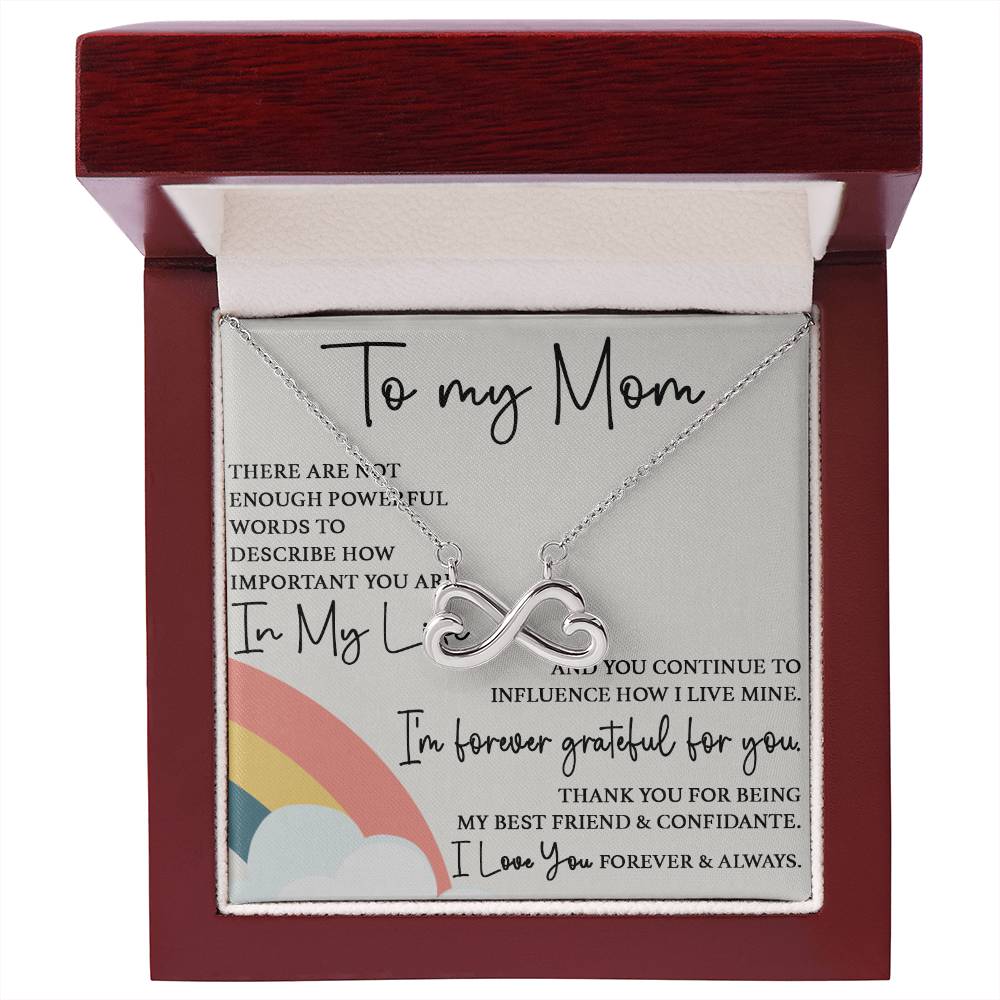 To My Mom - I'm Forever Grateful For You - Endless Love Necklace - Sentimental Gift for Mom