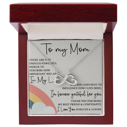 To My Mom - I'm Forever Grateful For You - Endless Love Necklace - Sentimental Gift for Mom