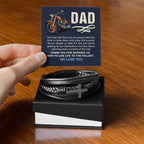 Gift for Dad from Kids - #1 Biker Dad - Men's Cross Bracelet