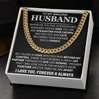 To My Husband – Cuban Link Chain – Anniversary & Birthday Gift from Wife