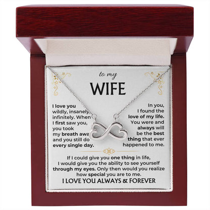 To My Wife Necklace - Special Romantic Jewelry Gift from Husband for Valentine’s Day, Birthday & More - Endless Love Necklace