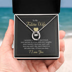Future Wife Gift - Beautiful Necklace for Girlfriend for Birthday, Christmas & Romantic Moments - Lucky In Love Necklace
