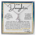 Beautiful Gift for Daughter from Mom - You make the world a brighter place - Alluring Beauty Necklace