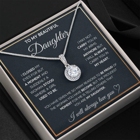 To My Daughter Necklace – Holiday Gift for Daughter Graduation – Eternal Hope Necklace
