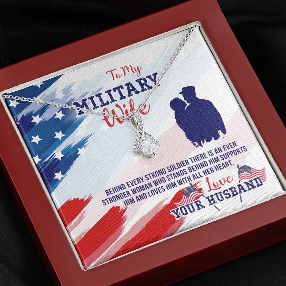 To My Military Wife Gift from Husband - Alluring Beauty Necklace