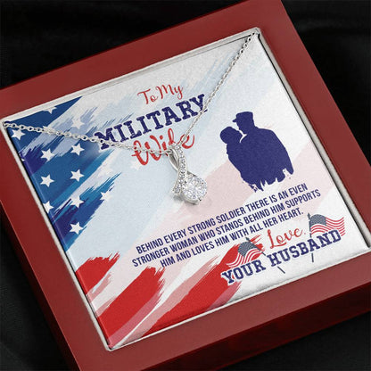 To My Military Wife Gift from Husband - Alluring Beauty Necklace