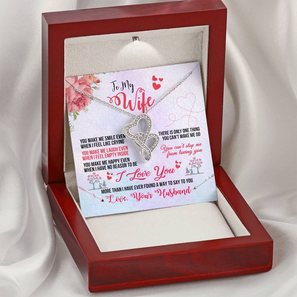 Emotional Wife Gift - Loving Jewelry from Husband for Birthday, Valentine’s Day & Anniversary - Heart-to-heart Pendant Necklace