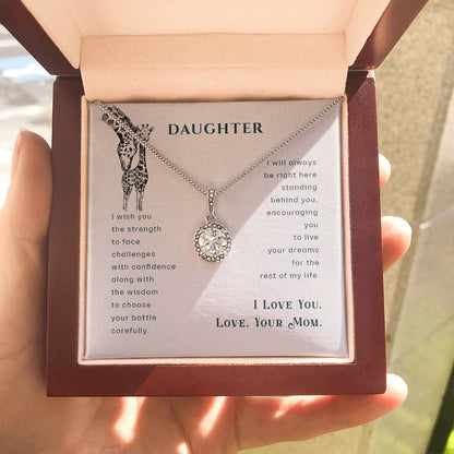 To My Daughter Necklace – Birthday, Graduation Keepsake for Daughter from Mom – Eternal Hope Necklace