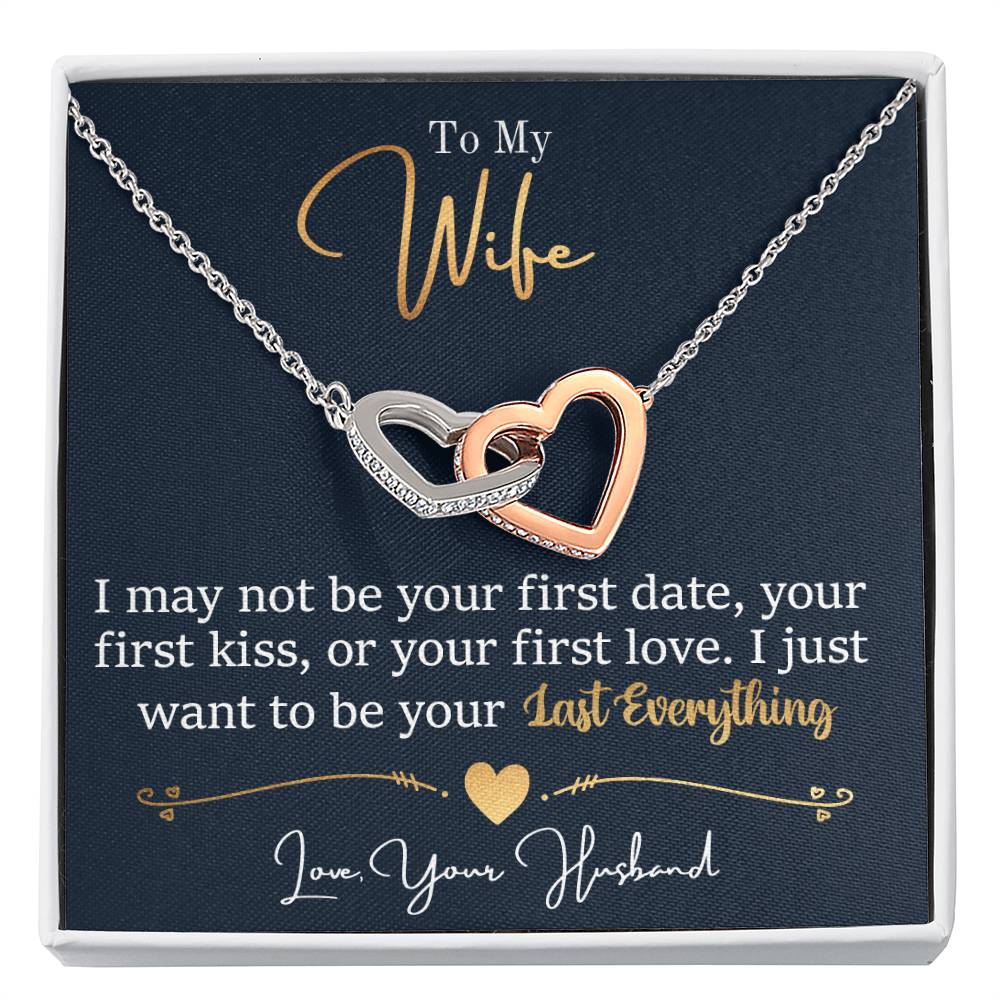 Heartfelt Wife Jewelry - Love Gift from Husband for Birthday, Anniversary & Valentine’s Day - Interlocking Hearts Necklace