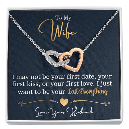 Heartfelt Wife Jewelry - Love Gift from Husband for Birthday, Anniversary & Valentine’s Day - Interlocking Hearts Necklace