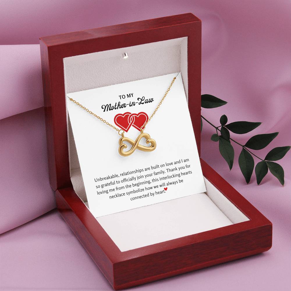 To My Mother in Law - We will always be connected by heart - Endless Love Necklace
