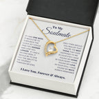 To My Soulmate Necklace - Romantic Soulmate Gift for Her for Christmas & Holiday Gifting - Forever Love Necklace
