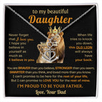To My Daughter Necklace - Sentimental Birthday Gift from Dad, Meaningful Jewelry for Milestones & Holidays - Anchor Pendant Necklace
