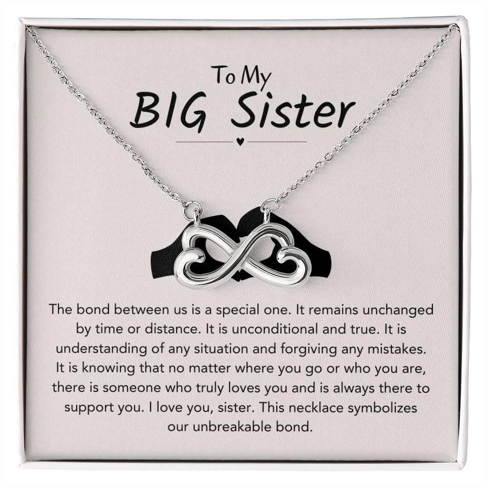 To My Big Sister Necklace - The bond between us is a special one - Gift for Big Sister - Endless Love Necklace