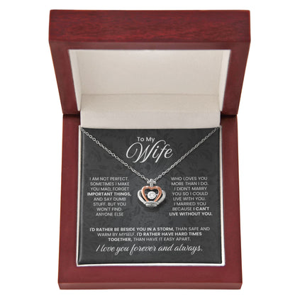 To My Wife Gift from Husband - Romantic Jewelry for Birthday & Anniversary Celebrations - Crown Pendant Necklace