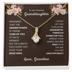 Alluring Beauty Necklace for Granddaughter, Jewelry Gift That Symbolizes Endless Love, Alluring Beauty Necklace, To My Beautiful Granddaughter