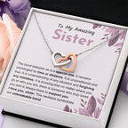 Sentimental Gift for Sister - The bond between us is a special one - Interlocking Hearts Necklace