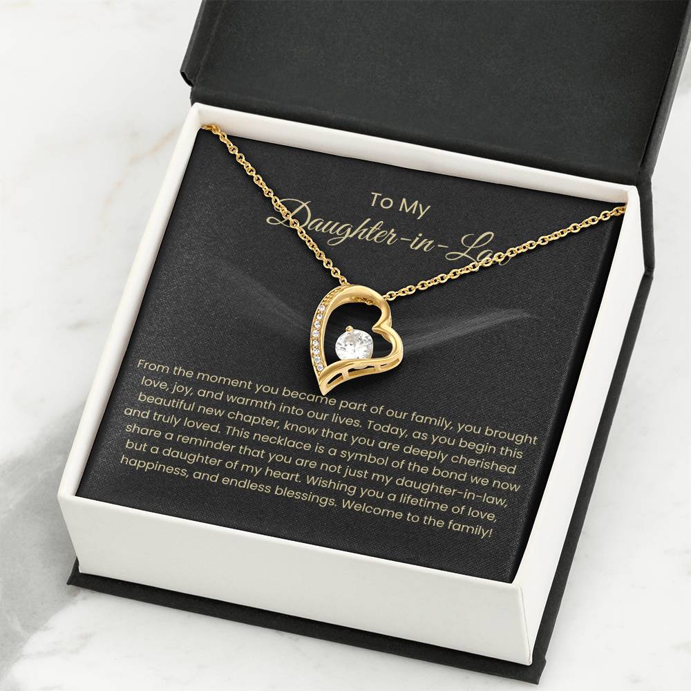 To My Daughter In Law - Forever Love Necklace - Gift for Daughter in Law