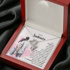 To My Soulmate Necklace - Long Distance Soulmate Gift for Valentine’s Day & Special Days - Heart-to-heart Pendant Necklace