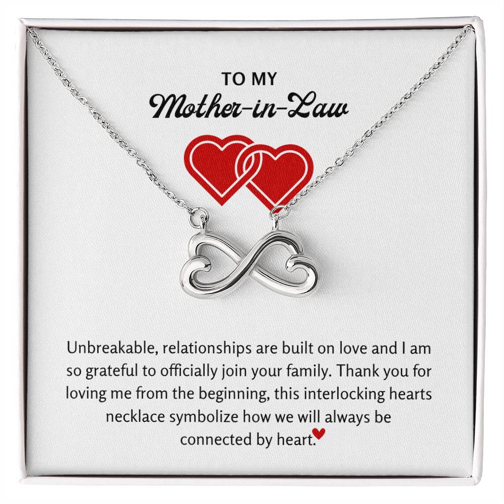 To My Mother in Law - We will always be connected by heart - Endless Love Necklace