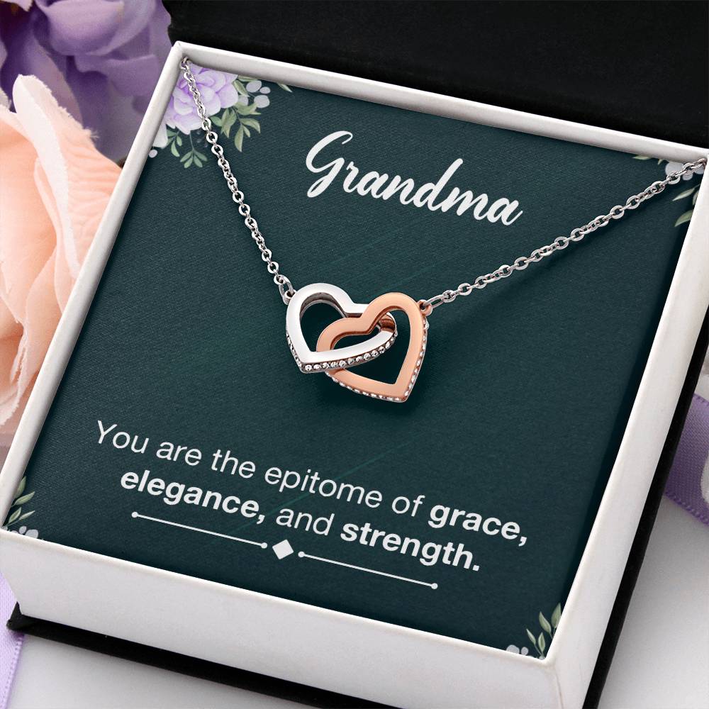 Grandma Necklace from Grandkids - Interlocking Hearts Necklace