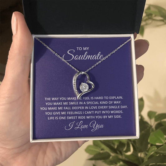 To My Soulmate Necklace - Best Gift for Soulmate for Valentine’s Day & Beyond - Forever Love Necklace