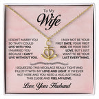 To My Wife Necklace - Emotional Jewelry for Wife from Husband to Celebrate Love on Valentine’s Day & Beyond - Anchor Pendant Necklace