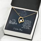 Emotional Wife Gift - Loving Jewelry from Husband for Birthday, Valentine’s Day & Anniversary - Forever Love Necklace