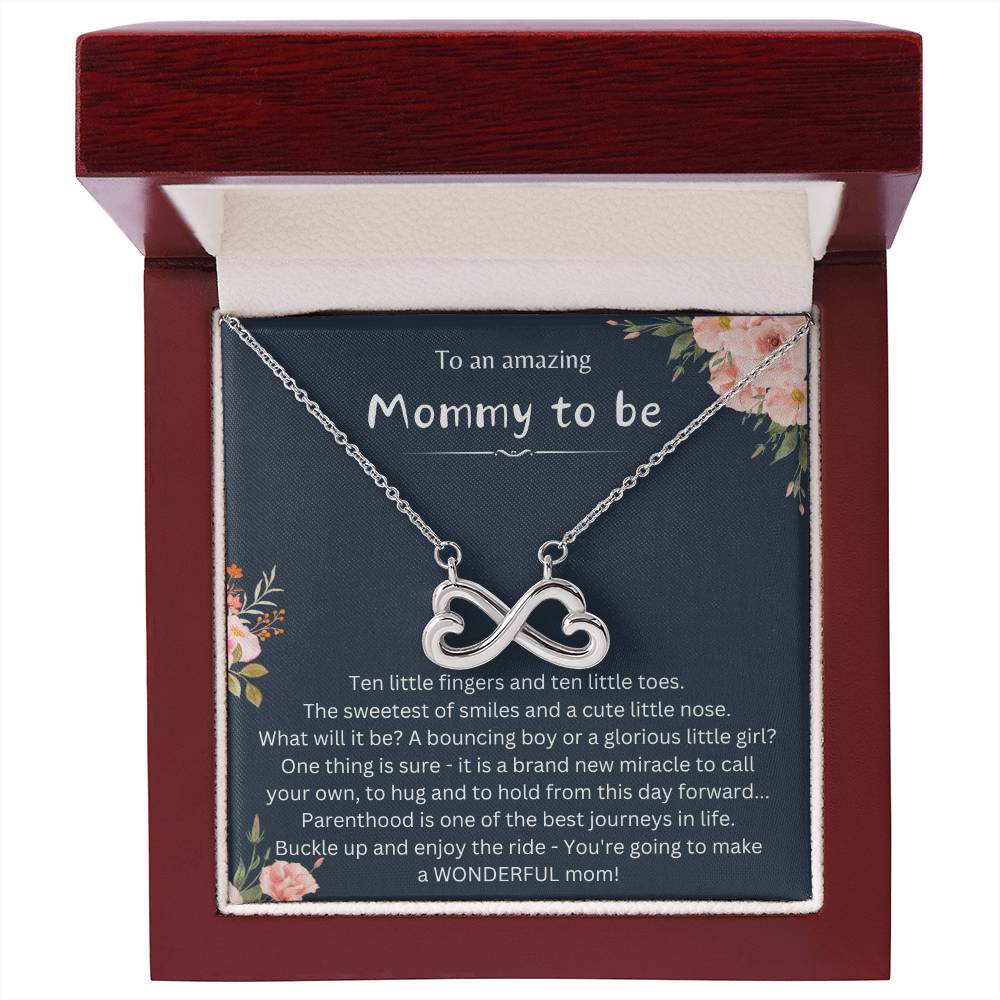 To An Amazing Mommy To Be - Ten little fingers and ten little toes - Endless Love Necklace - Expecting Mom Gift