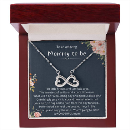 To An Amazing Mommy To Be - Ten little fingers and ten little toes - Endless Love Necklace - Expecting Mom Gift