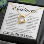 Soulmate Jewelry for Girlfriend - Romantic Necklace for Valentines & Birthdays - Forever Love Necklace
