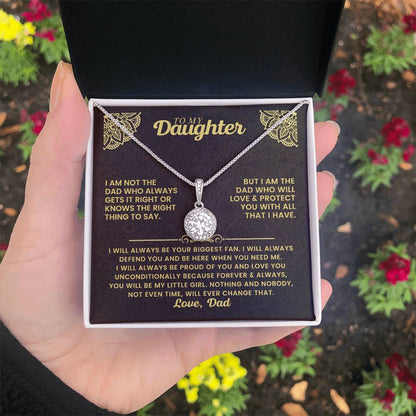To My Daughter Necklace - I will always be your biggest fan - Gift for Daughter from Dad - Eternal Hope Necklace