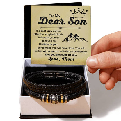 To My Son Bracelet – Graduation, Christmas Gift from Mom – Love You Forever Bracelet