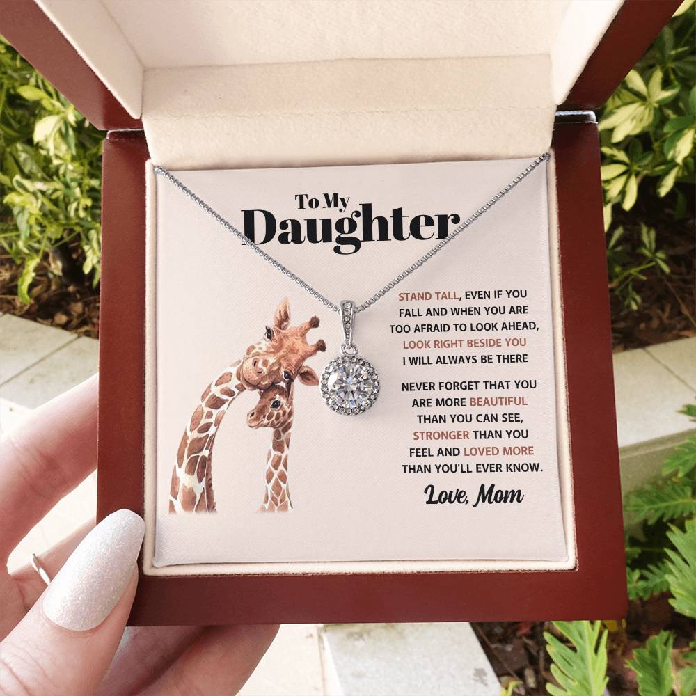 To My Daughter Necklace - Stand Tall - Mom to Daughter Gift - Eternal Hope Necklace