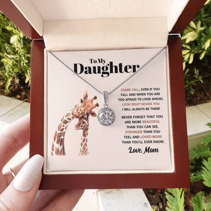 To My Daughter Necklace - Stand Tall - Mom to Daughter Gift - Eternal Hope Necklace