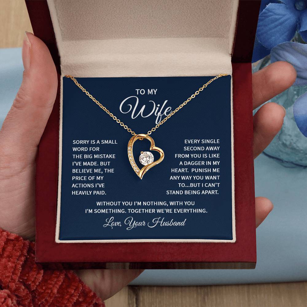 Romantic Gift for Wife from Husband - Meaningful Jewelry for Birthday, Anniversary, Christmas & Valentine’s Day - Forever Love Necklace