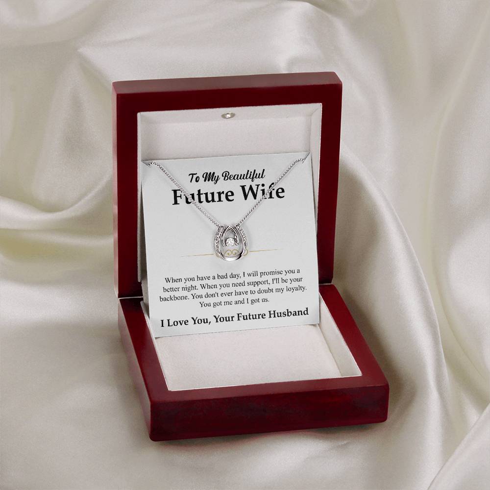 To My Future Wife Necklace - Best Romantic Jewelry Gift for Special Occasions & Love Appreciation - Lucky In Love Necklace