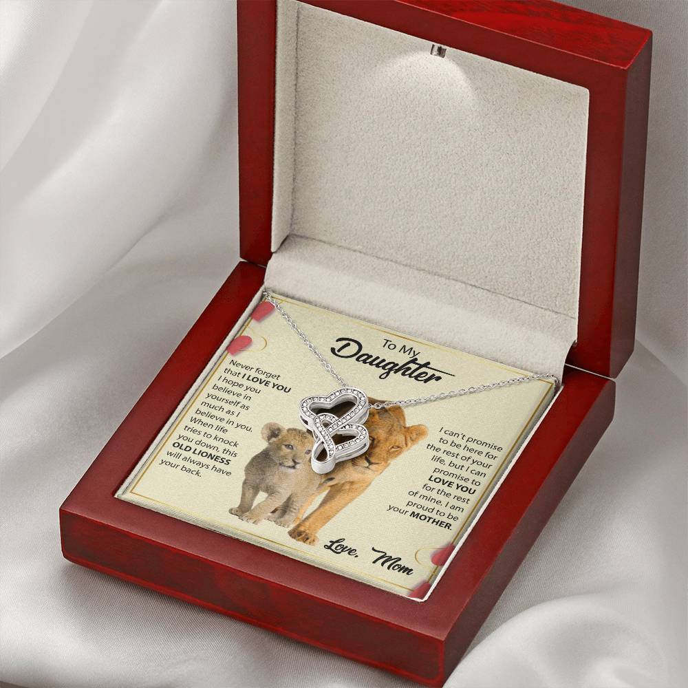 Holiday Gift for Daughter Graduation from Mom – Heart-to-heart Pendant Necklace