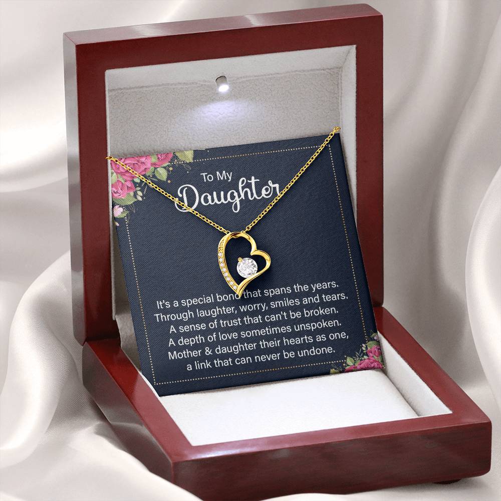 To My Daughter Necklace – Daughter Jewelry: Graduation, Birthday & Christmas – Forever Love Necklace