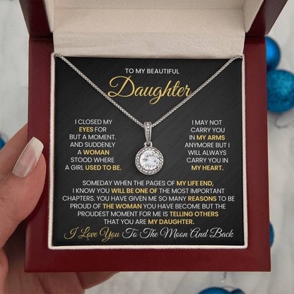 To My Daughter Necklace - Unique Daughter Gift for Christmas & Special Days - Eternal Hope Necklace
