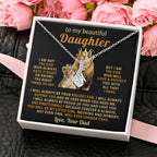 To My Daughter Necklace - Everyday Love Jewelry Gift from Dad for Daughter’s Birthday & Just Because - Alluring Beauty Necklace