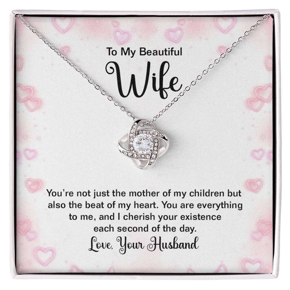 Sentimental Gift for Wife - Emotional Husband-to-Wife Jewelry for Birthday, Christmas & Valentine’s Day - Love Knot Necklace