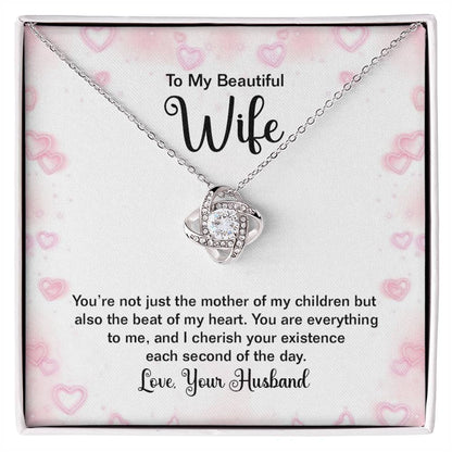 Sentimental Gift for Wife - Emotional Husband-to-Wife Jewelry for Birthday, Christmas & Valentine’s Day - Love Knot Necklace