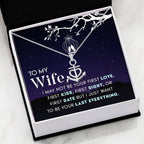 To My Wife Necklace - Emotional Husband to Wife Love Jewelry for Birthday, Valentine’s Day & Annual Celebrations - Anchor Pendant Necklace
