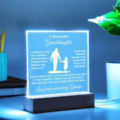 Meaningful Granddaughter Gift, Square Acrylic Plaque Keepsake, Square Acrylic Plaque for Granddaughter, To My Granddaughter