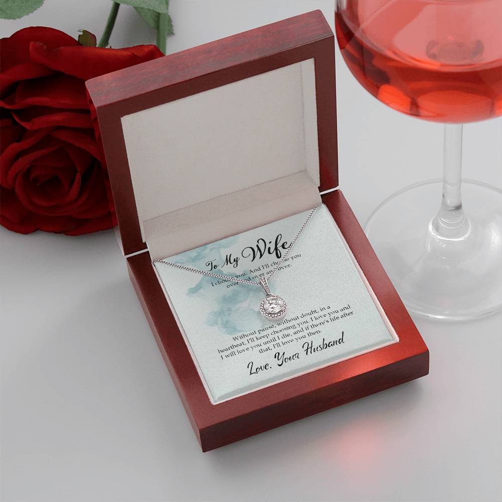 To My Wife Necklace - Emotional Husband to Wife Love Jewelry for Birthday, Valentine’s Day & Annual Celebrations - Eternal Hope Necklace