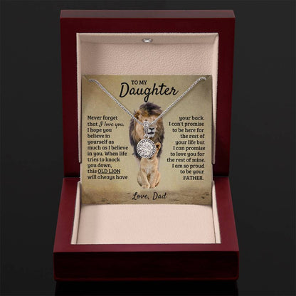 To My Daughter Necklace - Father to Daughter Gift for Graduation, Birthday & Big Life Moments - Eternal Hope Necklace